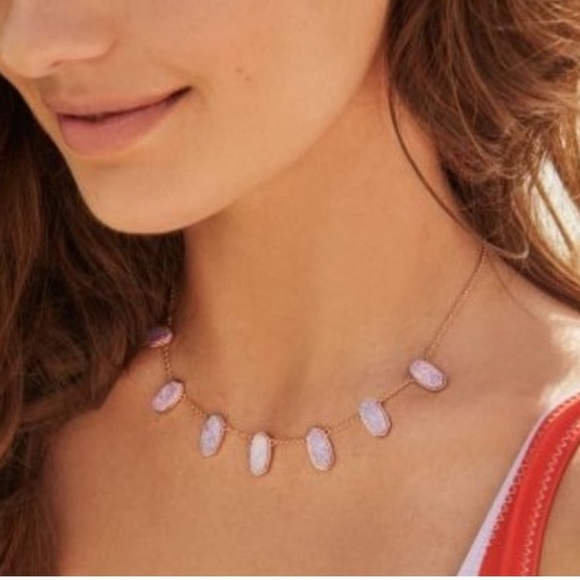 Kendra Scott Meadow Necklace NWT gold with pink adjustable length - Picture 1 of 10